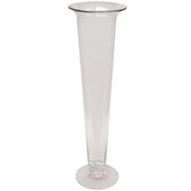 GLASS TRUMPET VASE 30`